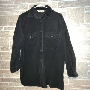 Eddie Bauer Black Corduroy Shacket size medium